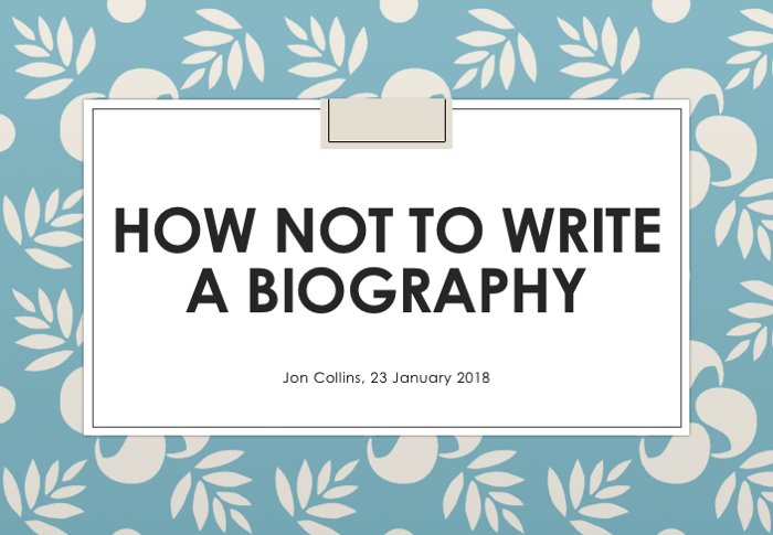 how to write a biography
