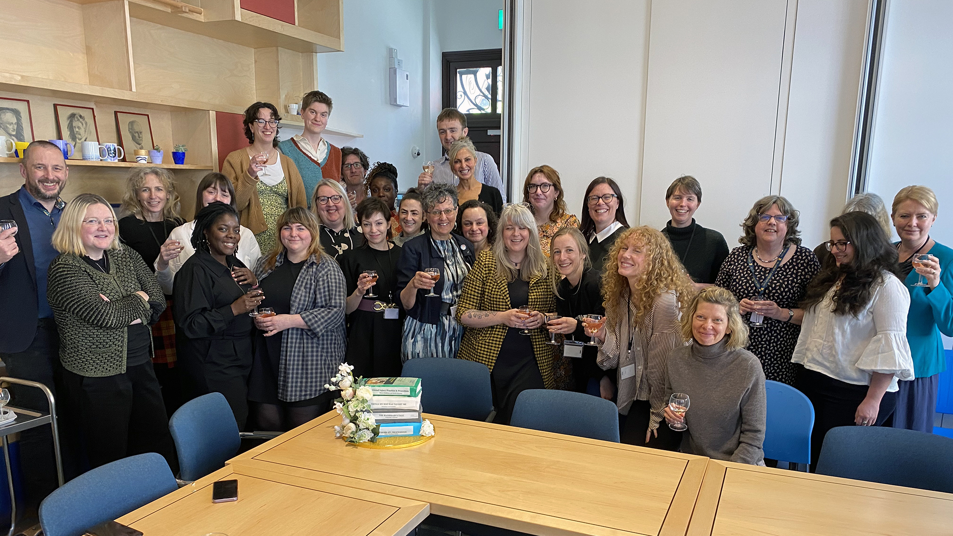 Nicola (centre) and the staff team at the SoA offices – 18 April 2024