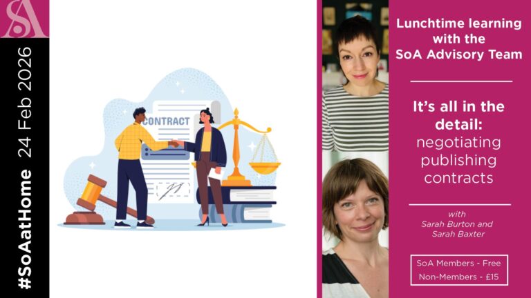 Lunchtime learning with the SoA Advisory Team – It’s all in the detail: negotiating publishing contracts