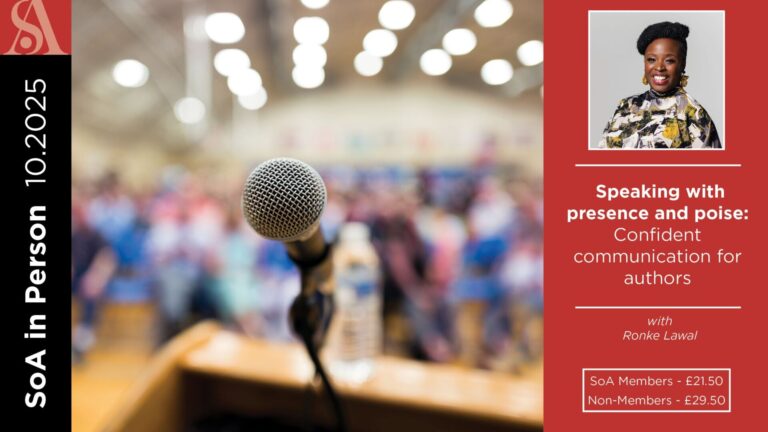 SoA in Person | Professional Development – Speaking with presence and poise: confident communication for authors