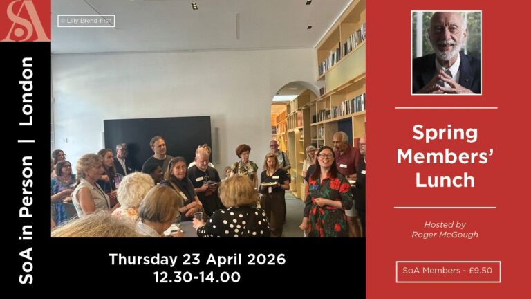 SoA in Person | Spring Members’ Lunch – Hosted by Roger McGough