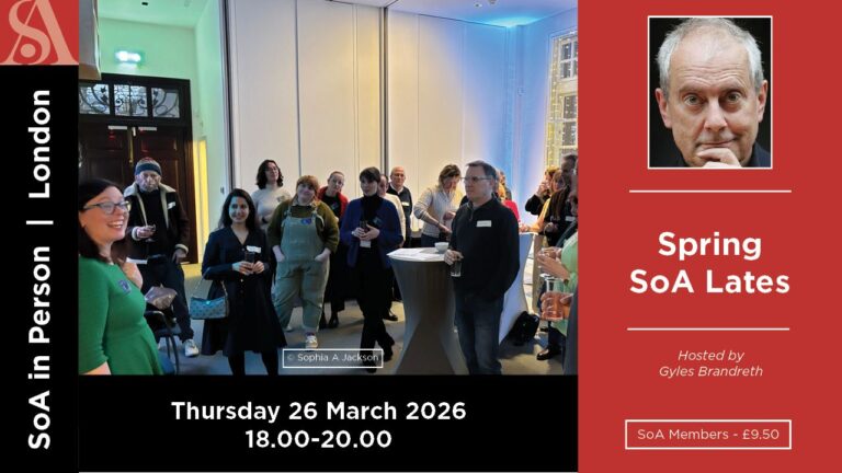 Spring SoA Lates – hosted by Gyles Brandreth