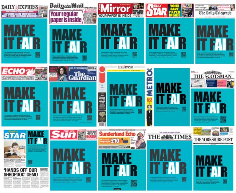 Government consultation on AI and copyright closes with unprecedented day of action by creative sector