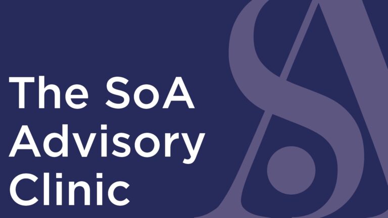 The SoA Advisory Clinic: Attention, class!